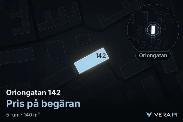VERA PI's image of Oriongatan 142: the building in 3D, lit in blue, and the map around it