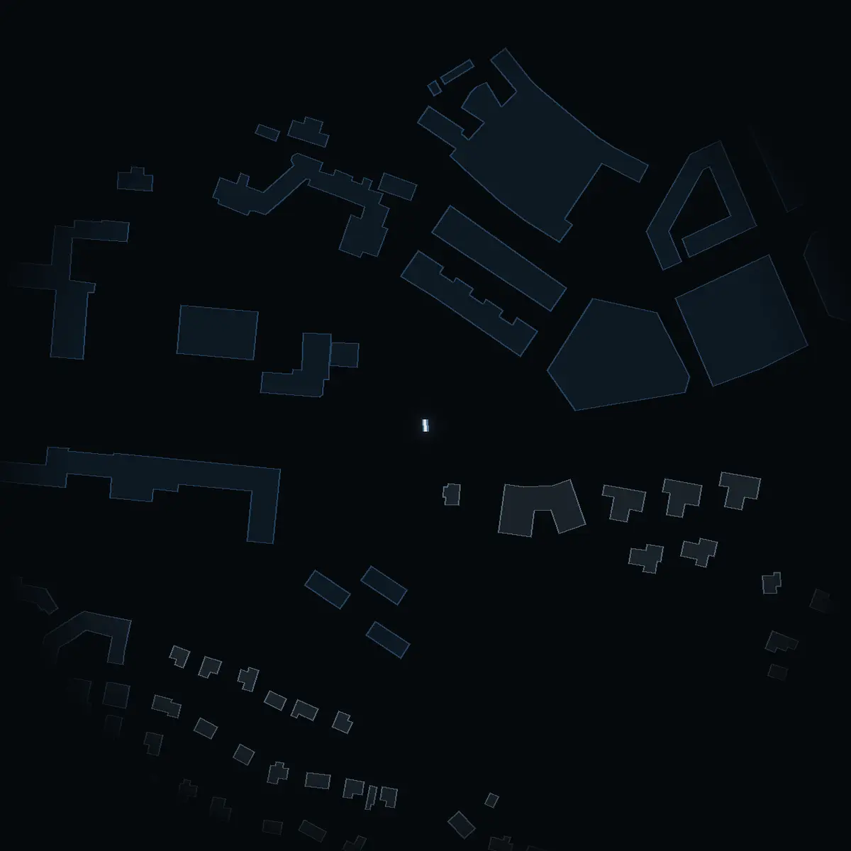 The street at night: Järla Östra Skolväg drawn in white, its buildings lit in the colour of their area’s income