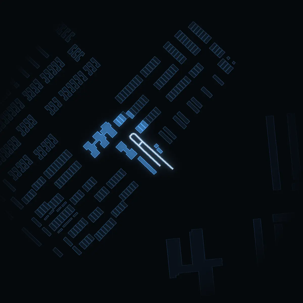 The street at night: Ostronvägen drawn in white, its buildings lit in the colour of their area’s income