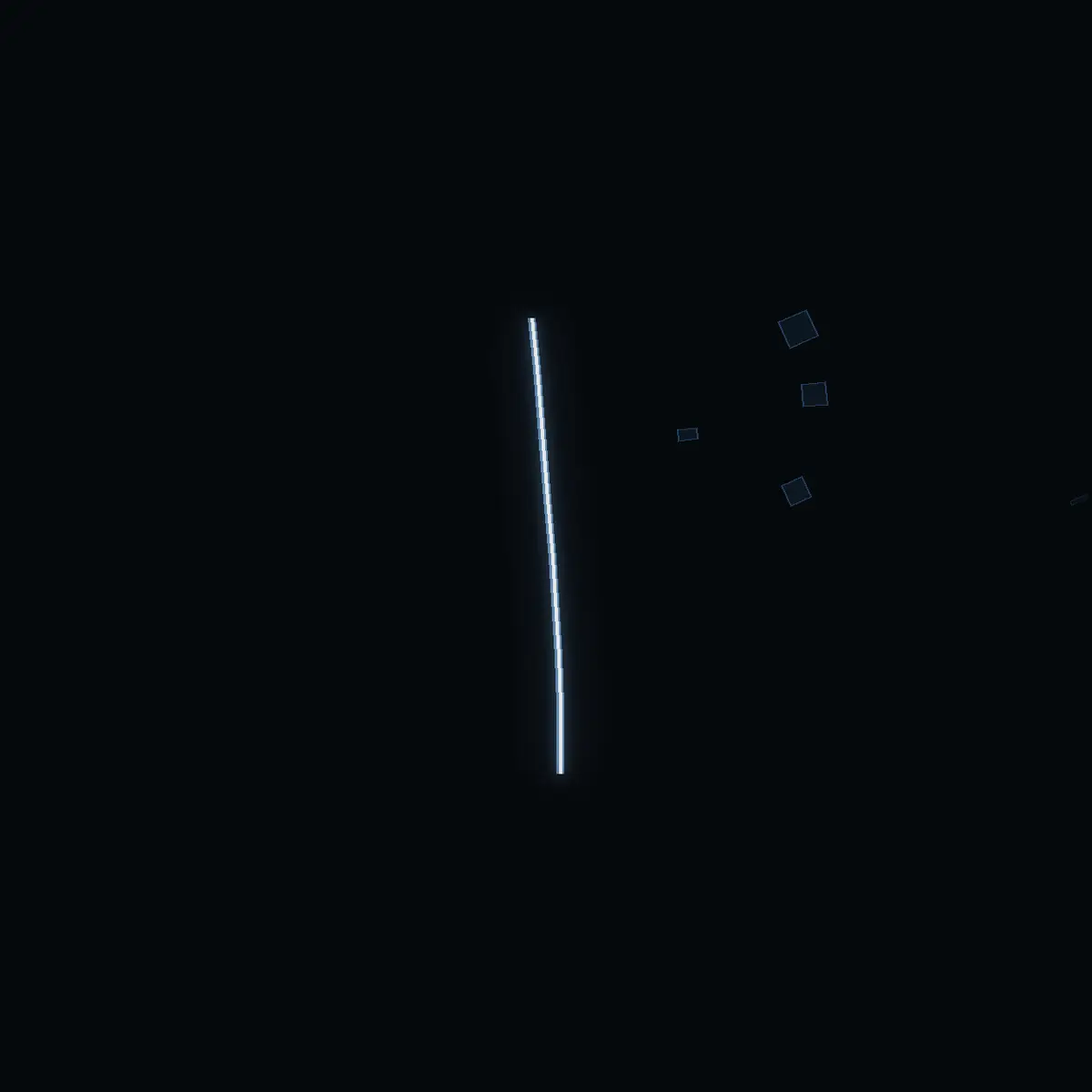 The street at night: Odonvägen drawn in white, its buildings lit in the colour of their area’s income