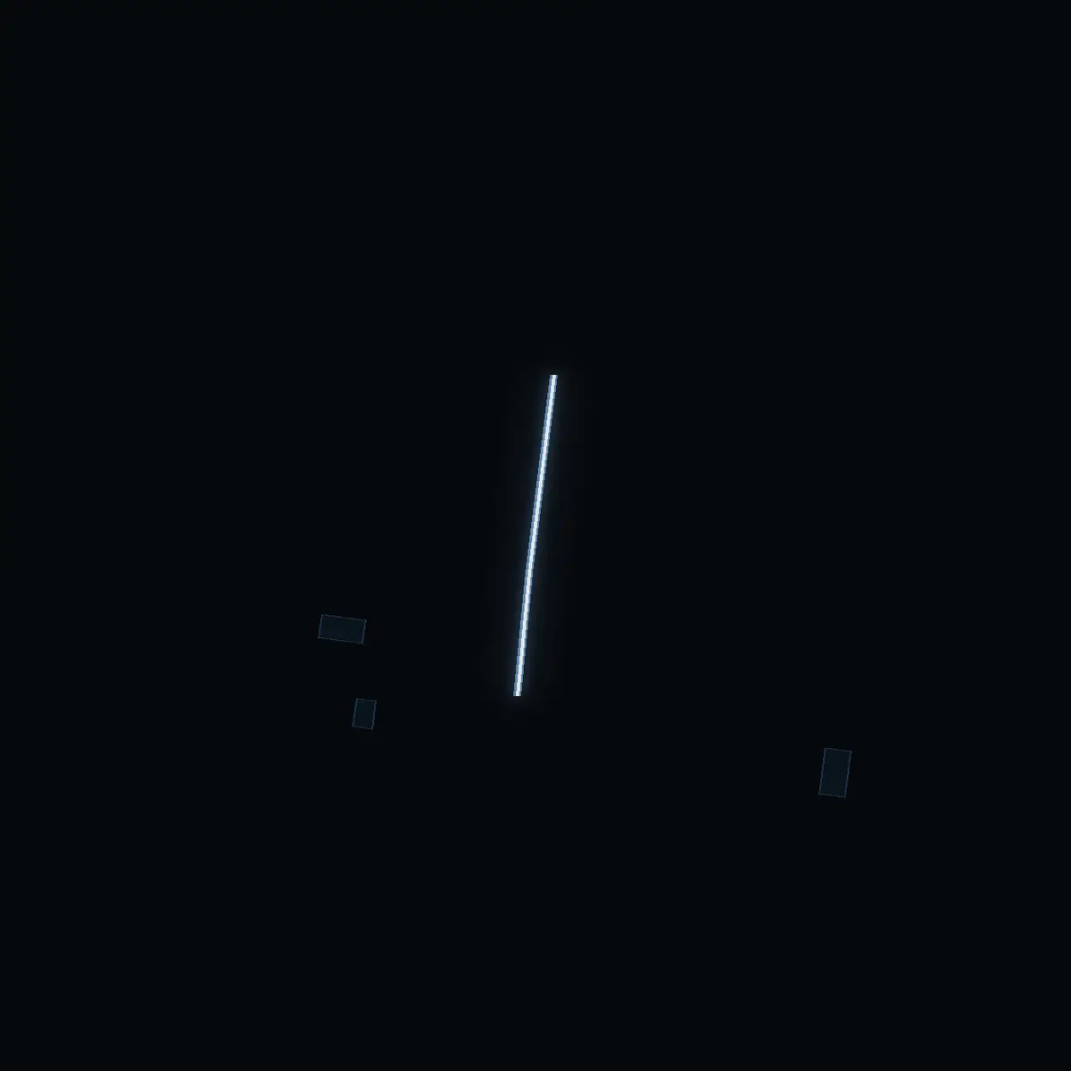 The street at night: Ymers väg drawn in white, its buildings lit in the colour of their area’s income