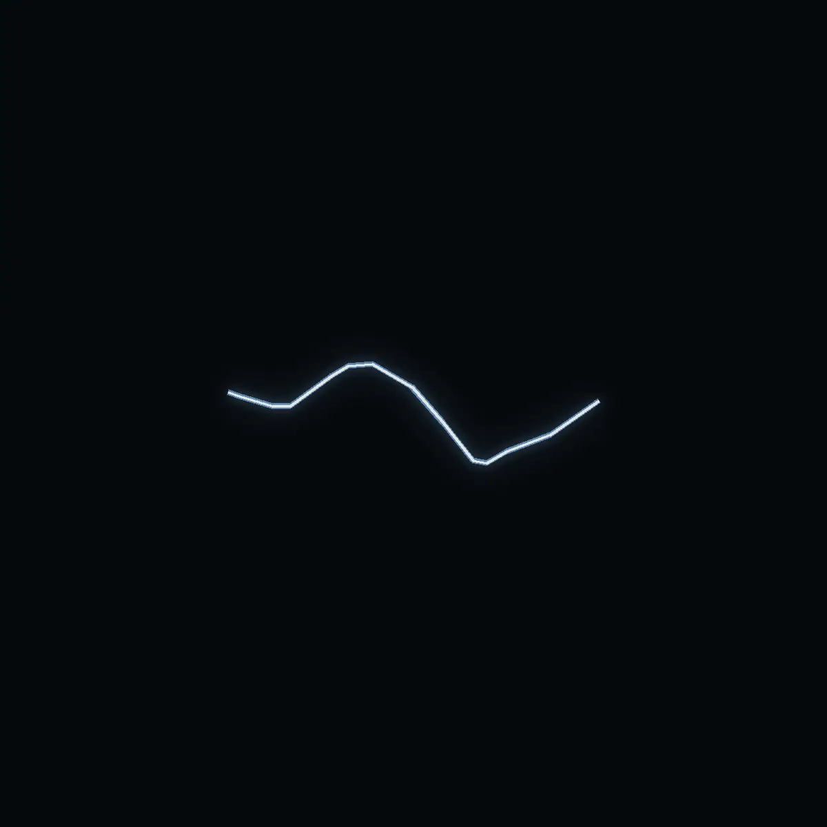 Gatan nattetid: Östra Sundviksvägen inritad i vitt, husen tända i färgen för områdets inkomst