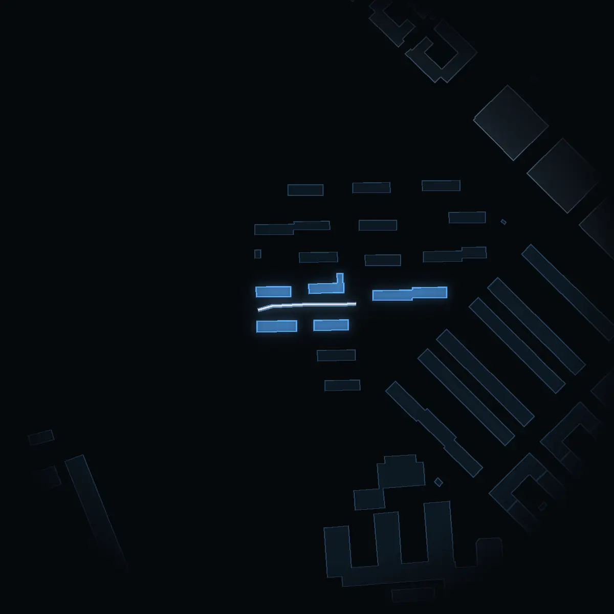 The street at night: Nicandervägen drawn in white, its buildings lit in the colour of their area’s income